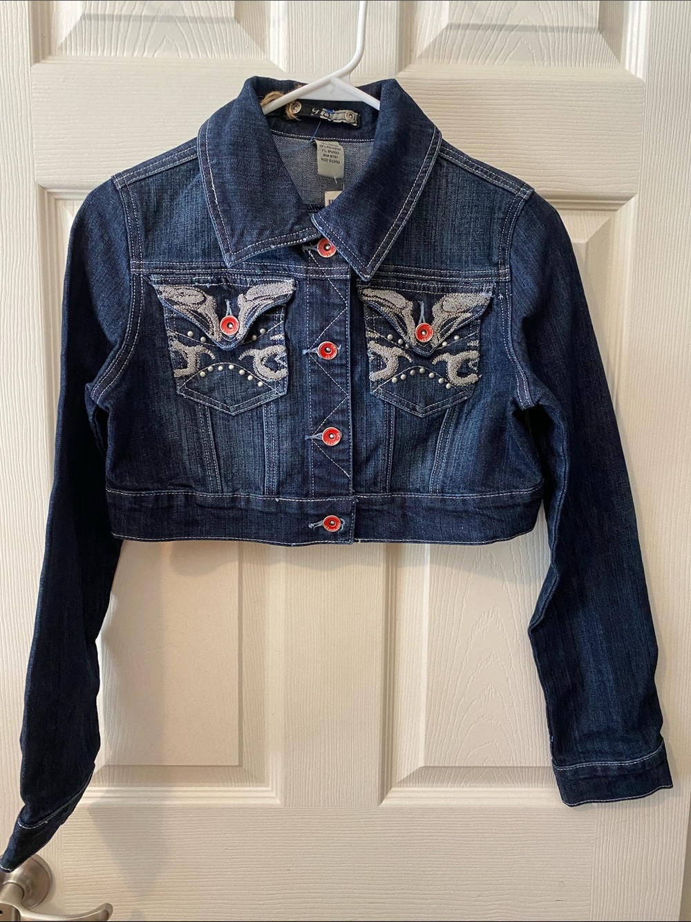 9.8 Denim Jacket With Caviar Beads